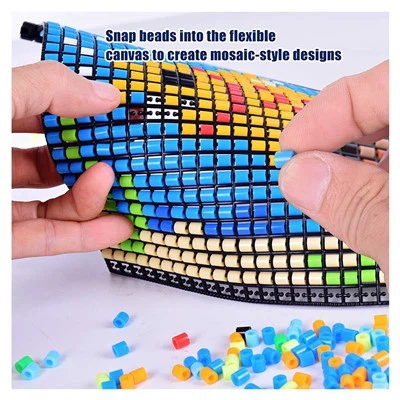 Brain-idúce DIY Creative Pixel Grid Bead Collage Painting